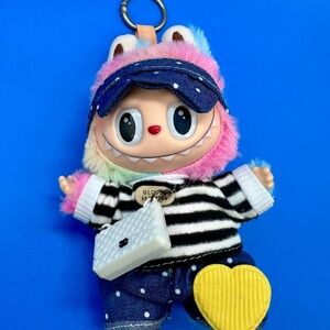 Custom Labubu inspired rainbow pendant